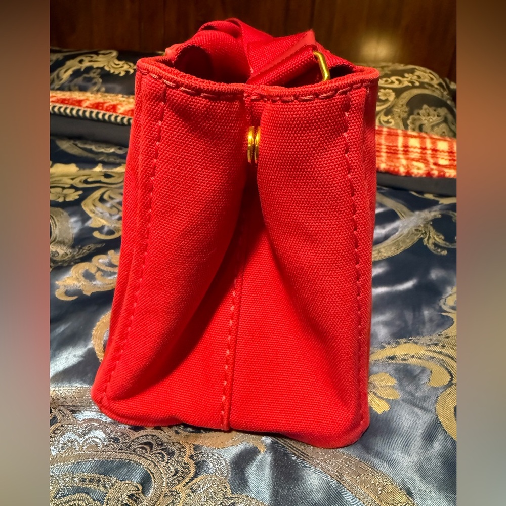 ❤️AUTH. PRADA Canapa PM Hand Bag Canvas 2way❤️ - Picture 4 of 12